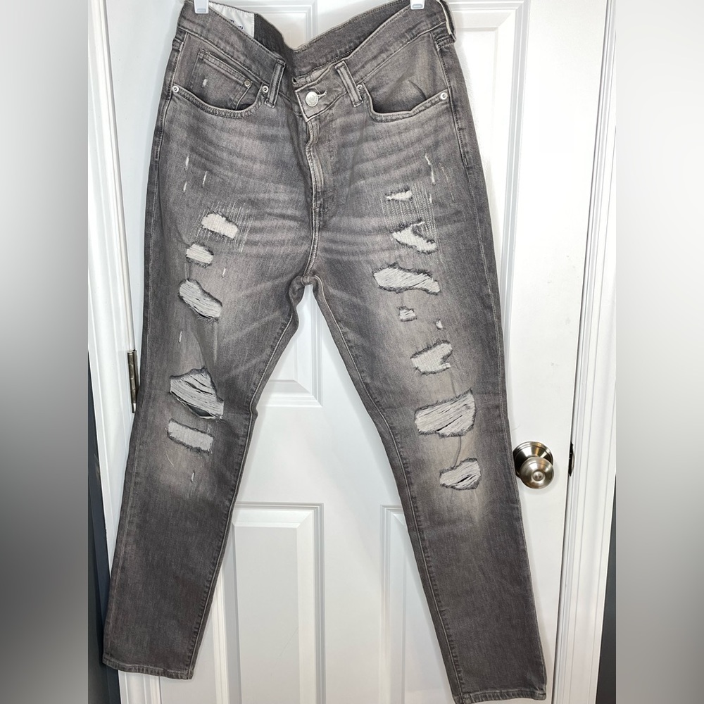 H&M Men’s Destroyed Grey Denim Jeans